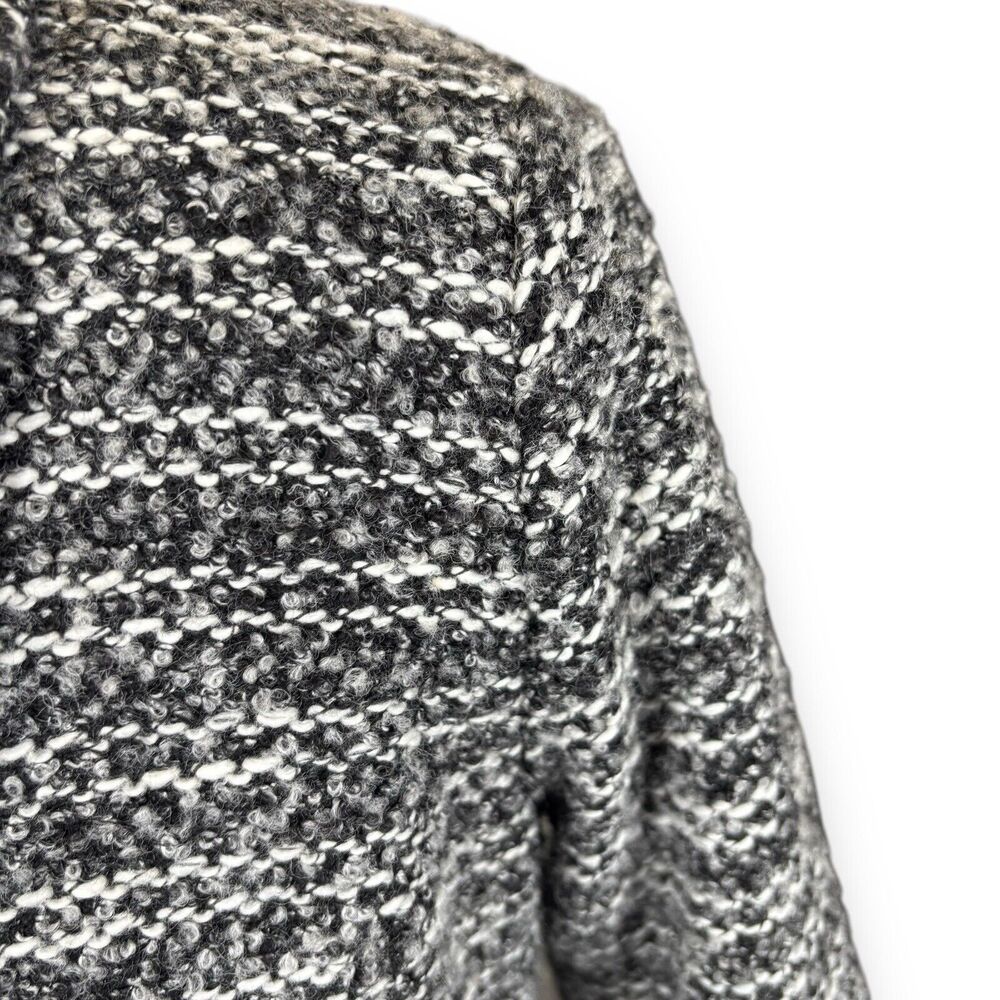 Pendleton Boucle Blazer Jacket Womens Size 8P Wool Blend Black White Gray Petite - Picture 6 of 11